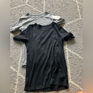 Black and gray all ribbed new day t shirt